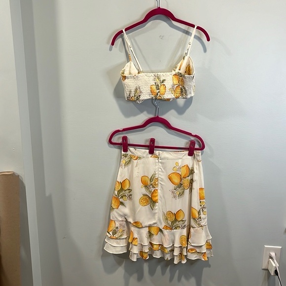 For Love & Lemons Lemonade crop top & Limonada Skirt SET M - Picture 4 of 4